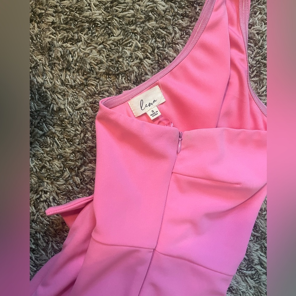 Lena hot pink semi-formal dress.